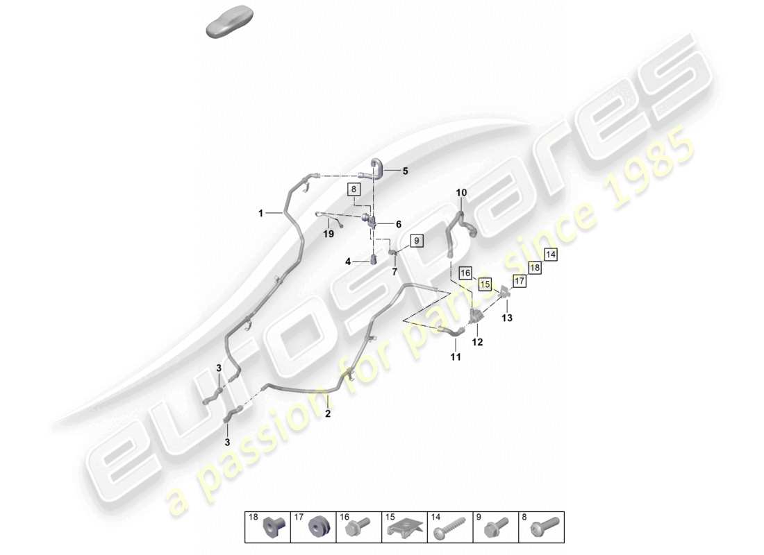 porsche 2025 (992-2 turbo / s) coolant cooling system heater parts diagram
