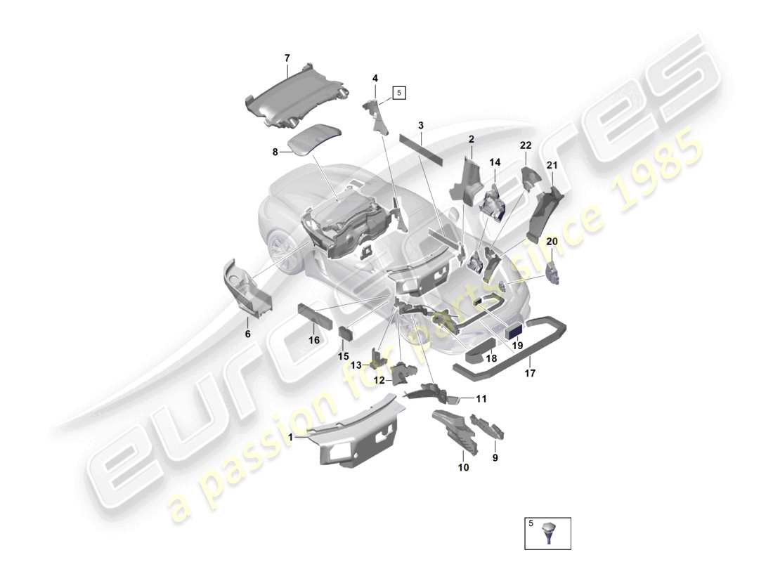 porsche 2022 (718 boxster spyder) body insulation (universal application) parts diagram