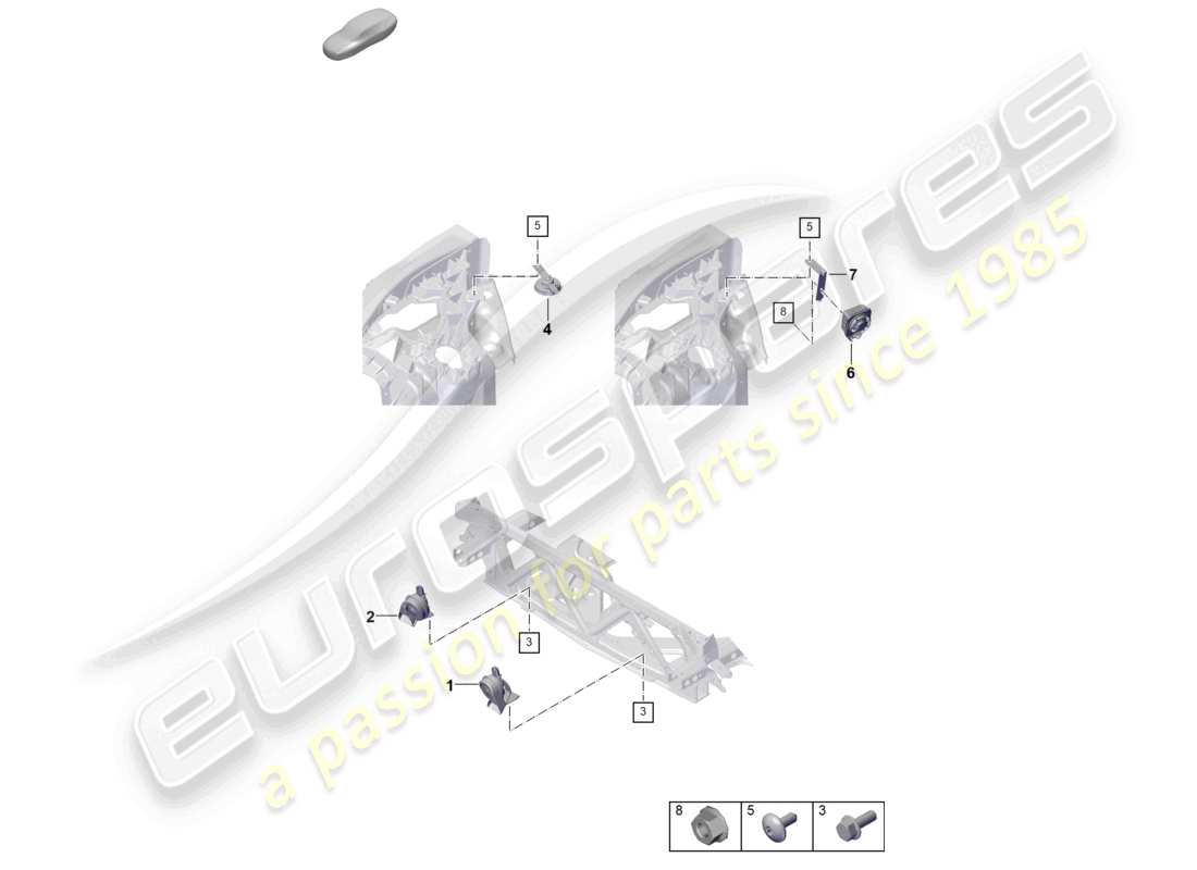 porsche 2025 (panamera 976) fanfare signal horn alarm horn parts diagram