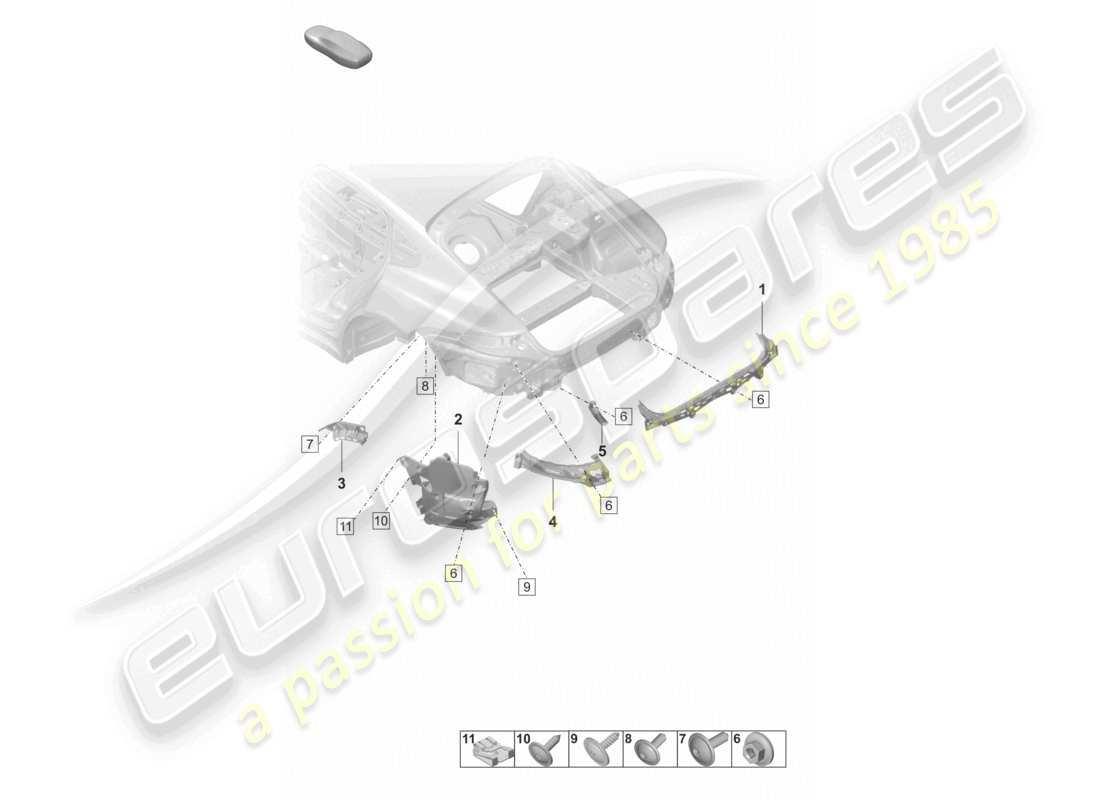 porsche 2023 (panamera 971-2) fasteners bumper parts diagram