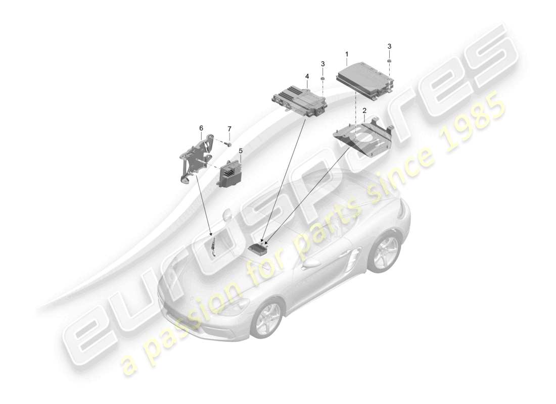 porsche 2021 (718 cayman) amplifiers parts diagram