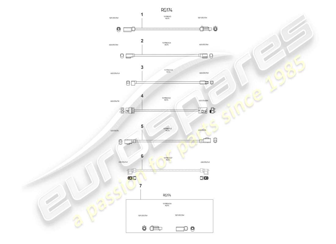 porsche 2026 (taycan 9j1-2) repair set for aerial- wires part diagram
