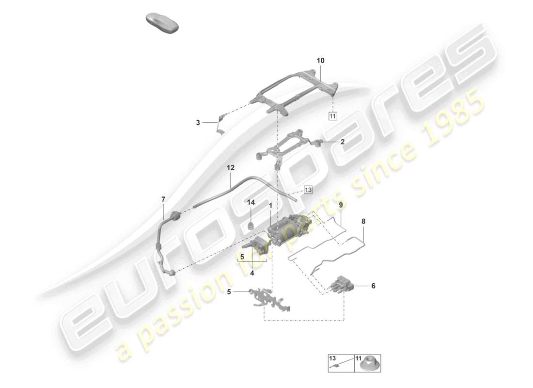 porsche 2021 (panamera 971-2) compressor air supply unit part diagram