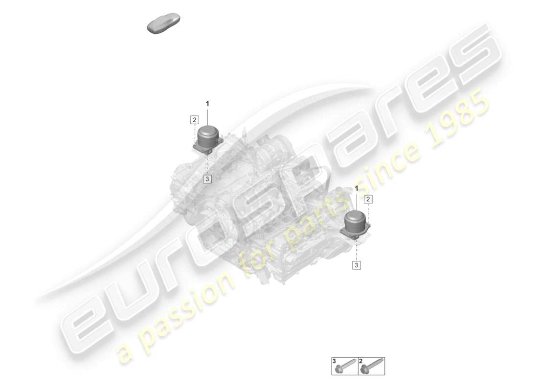 porsche 2025 (992-2 gt3) engine lifting tackle parts diagram