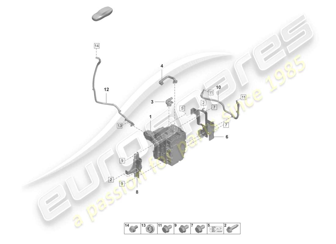 porsche 2023 (panamera 971-2) power and control electronics- for electric drive parts diagram