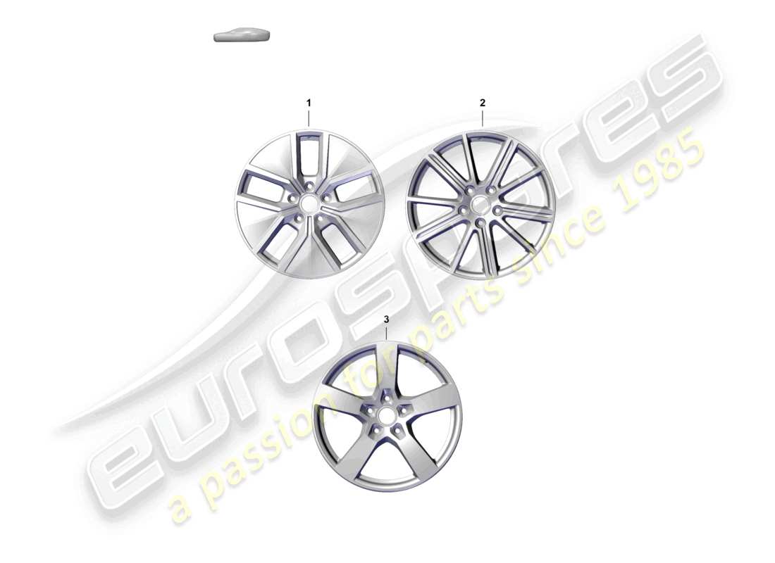 porsche 2025 (panamera 976) alloy wheel 20 parts diagram