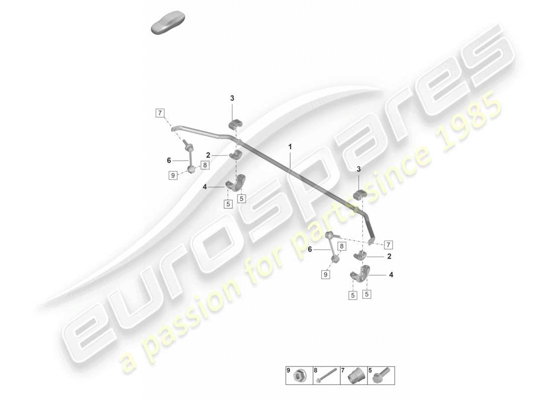 porsche 2023 (panamera 971-2) anti-roll bar parts diagram
