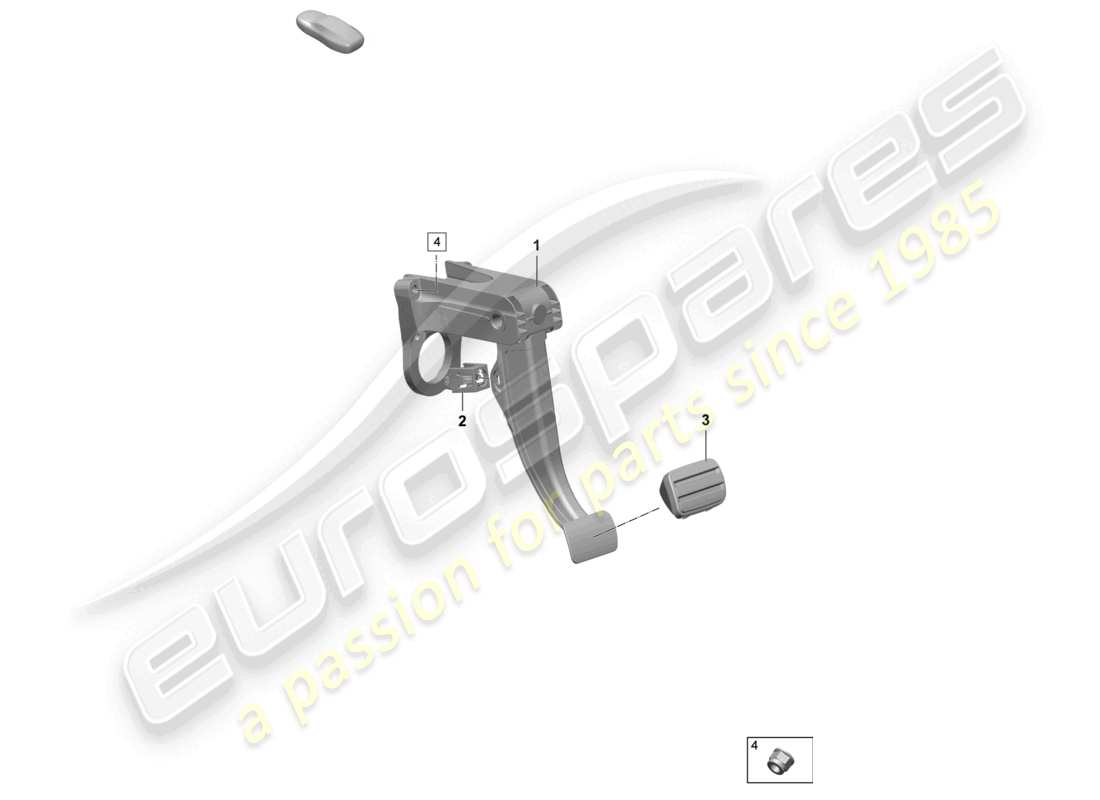 porsche 2026 (taycan 9j1-2) brake pedal part diagram