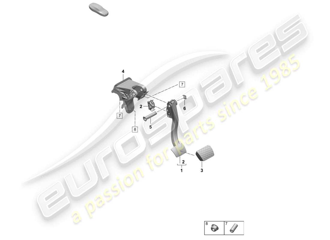 porsche 2026 (macan-e) brake pedal part diagram
