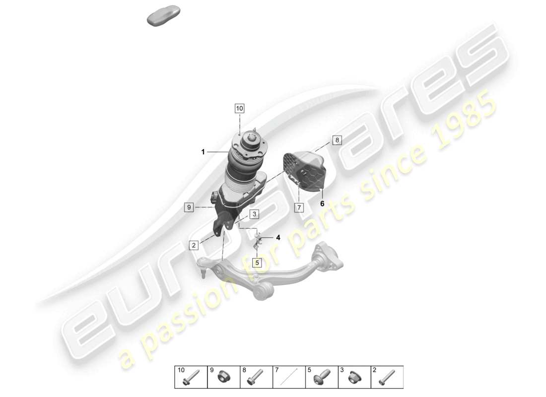 porsche 2026 (taycan 9j1-2) air suspension part diagram