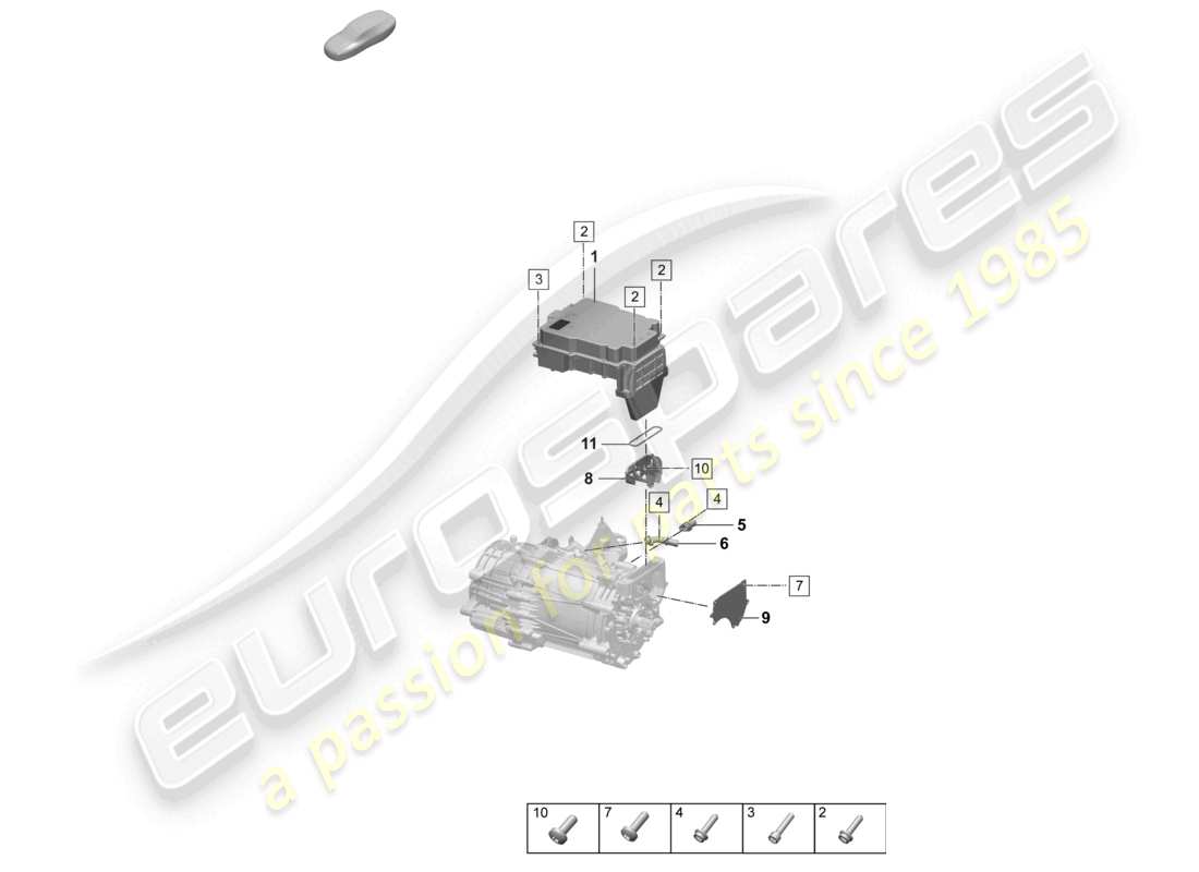 porsche 2025 (taycan 9j1-2) traction motor for elec. drive individual parts front axle parts diagram