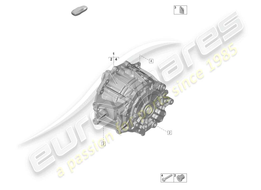 porsche 2020 (taycan 9j1-1) front axle differential part diagram