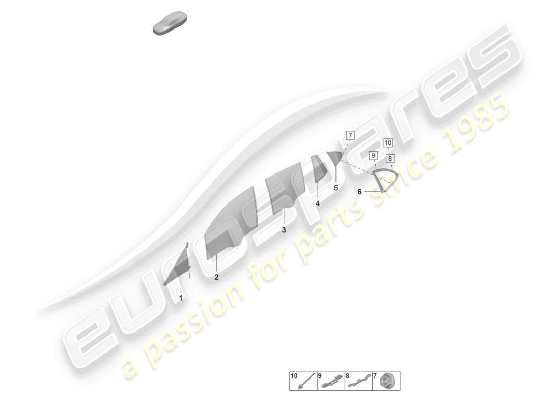 porsche 2021 (panamera 971-2) door window part diagram