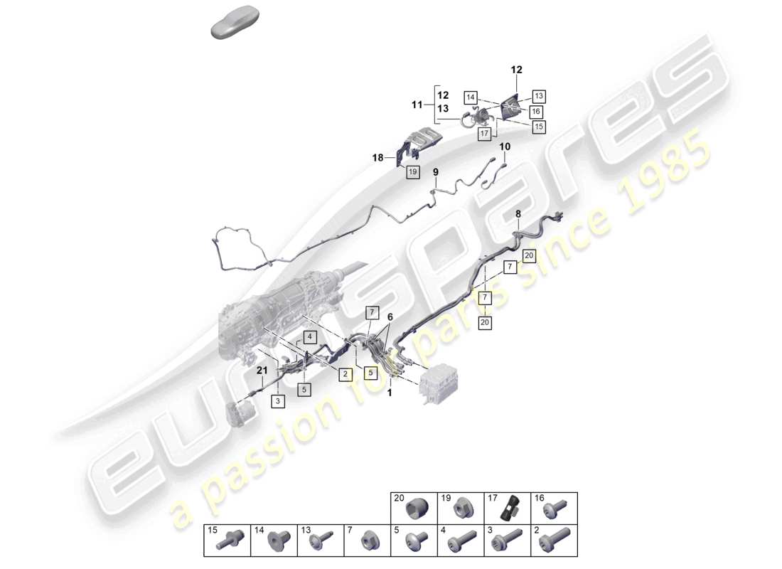 porsche 2026 (cayenne e3 pa) wiring looms for vehicles with hybrid drive part diagram