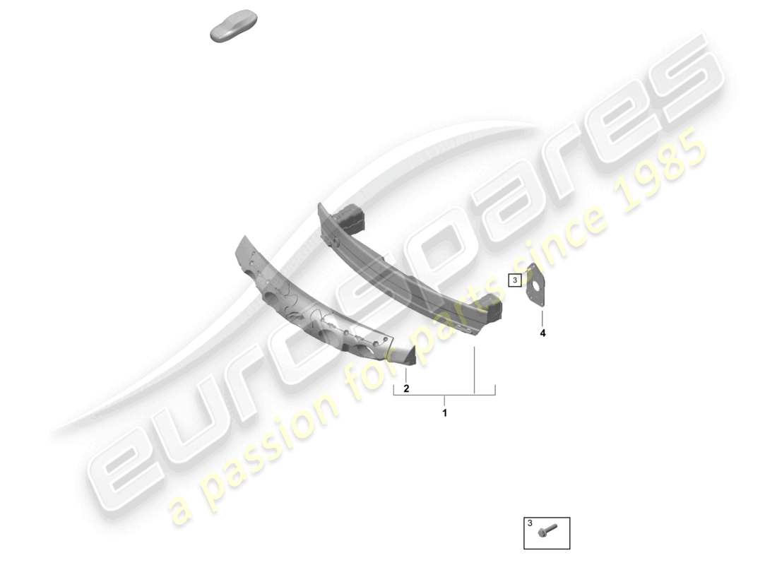 porsche 2023 (718 boxster spyder) bumper carrier front parts diagram