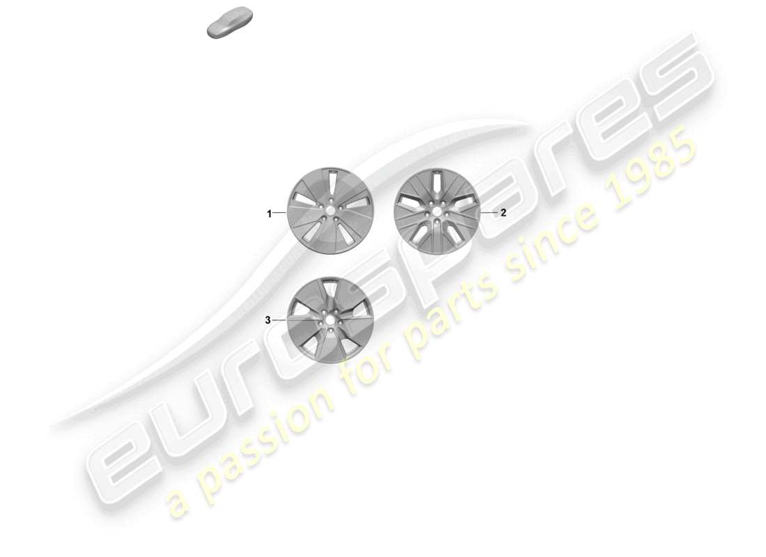 porsche 2026 (macan-e) alloy wheel part diagram