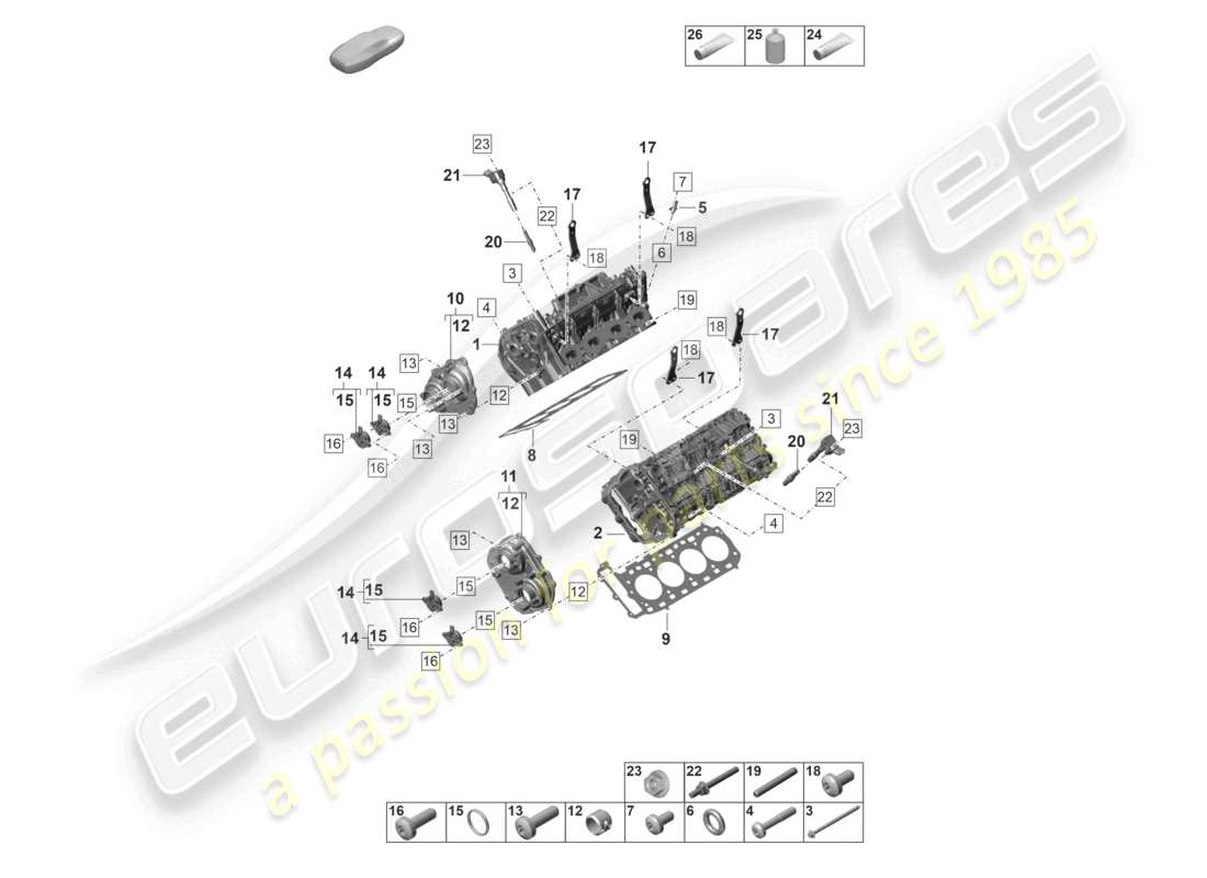 porsche 2023 (panamera 971-2) cylinder head parts diagram