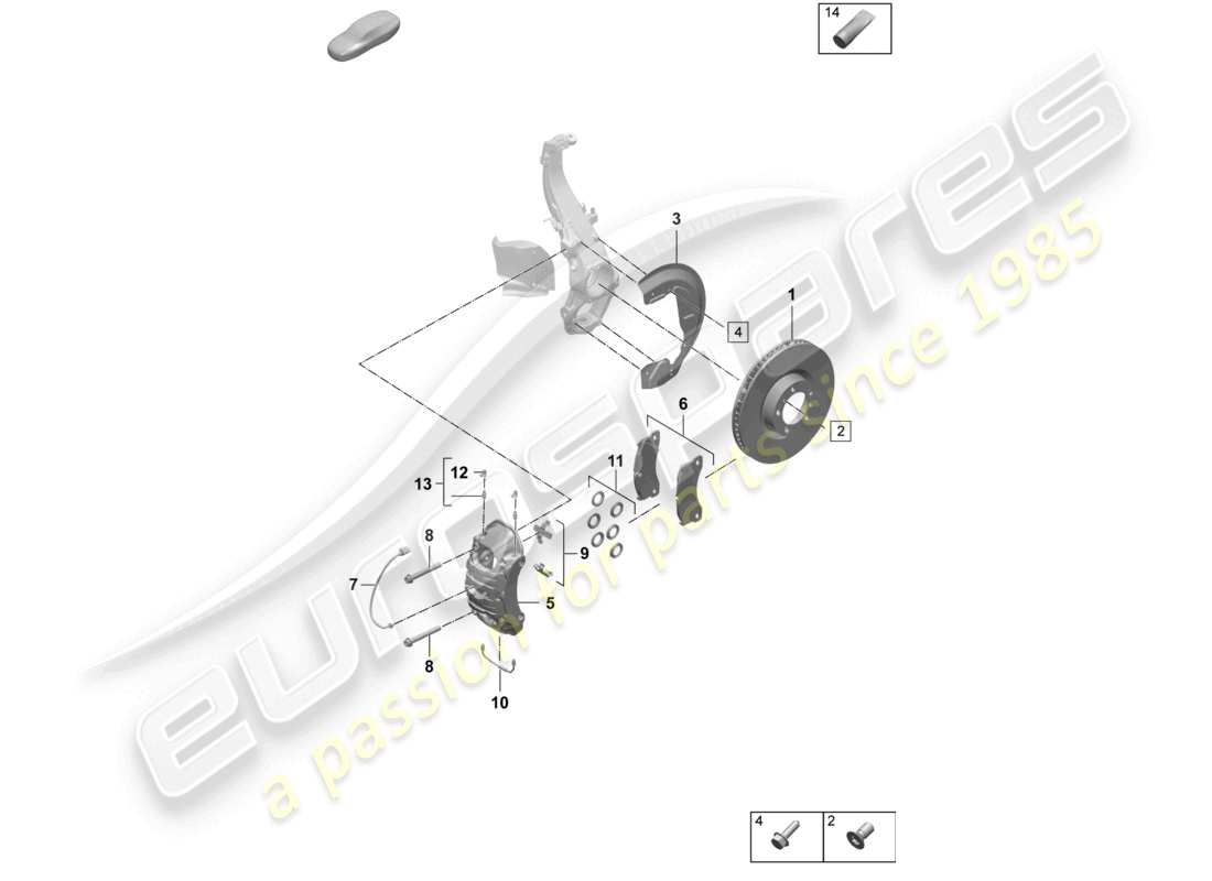 part diagram containing part number pad615312