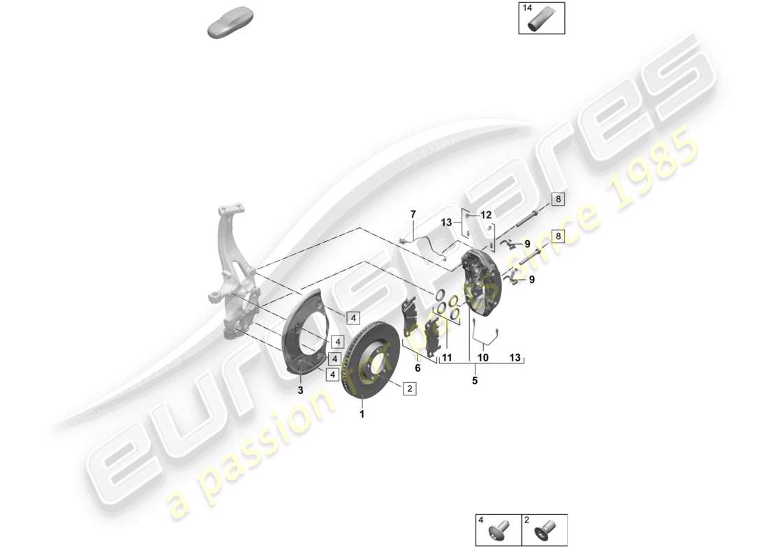 a part diagram from the porsche macan parts catalogue