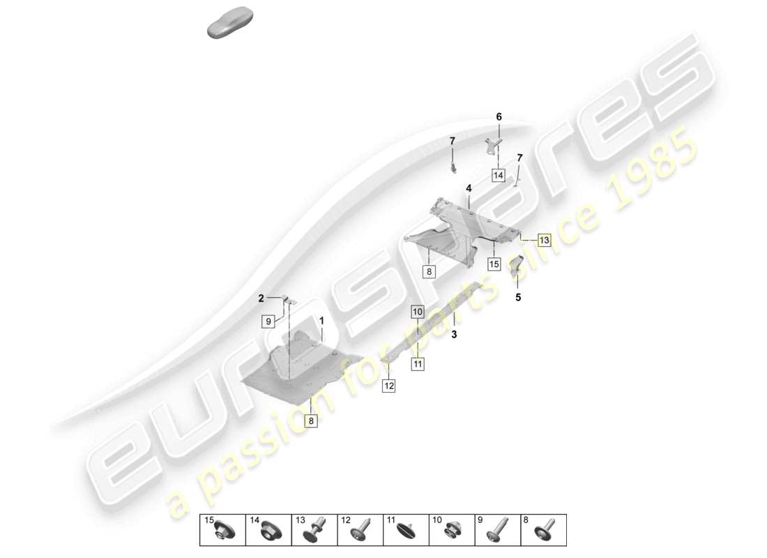 part diagram containing part number pad825311