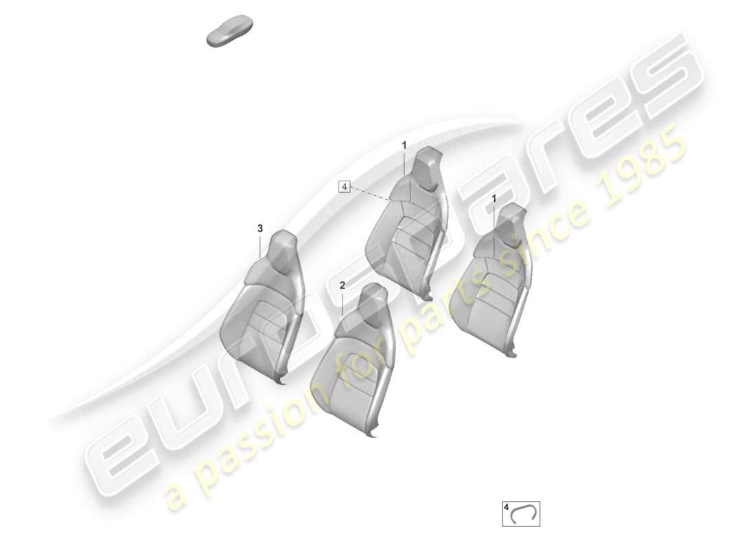 a part diagram from the porsche taycan parts catalogue