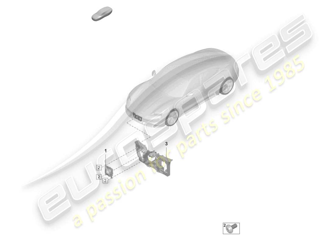 a part diagram from the porsche taycan parts catalogue