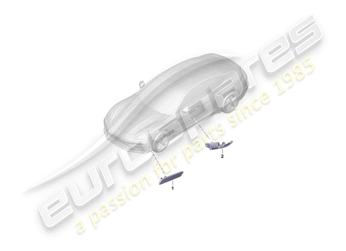 porsche 2024 (panamera 976) turn signal repeater side marker light part diagram