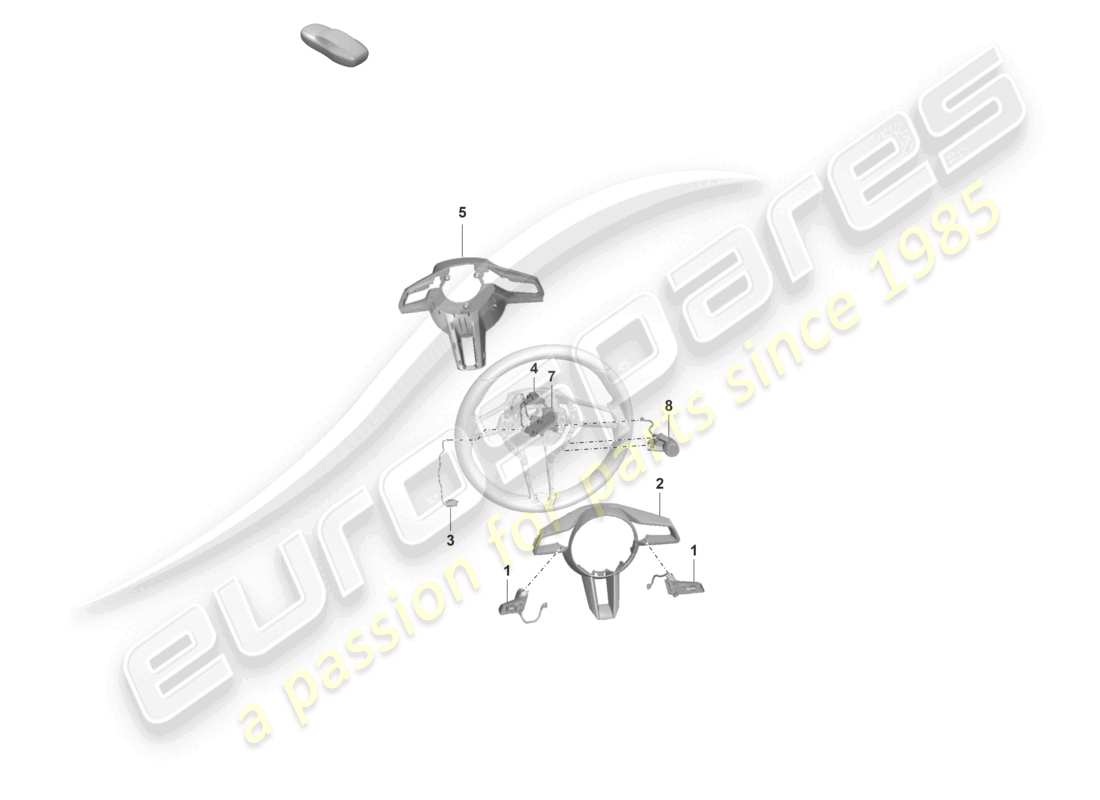 porsche 2020 (taycan 9j1-1) accessories steering wheel part diagram