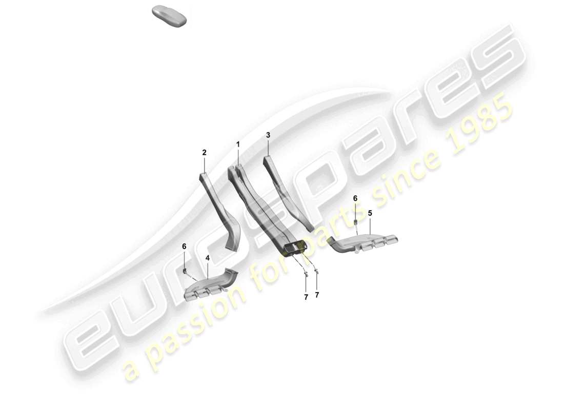 porsche 2024 (macan-e) air guide centre console part diagram