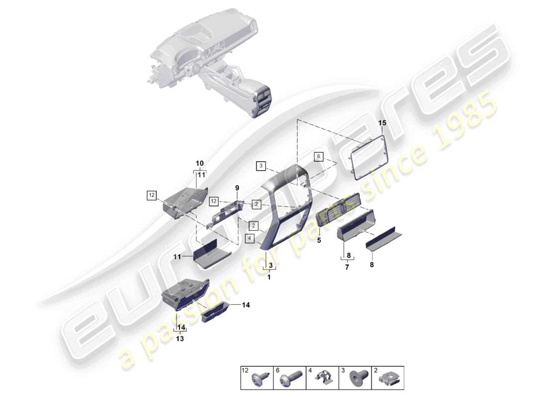 a part diagram from the porsche 2024 (cayenne e3 pa) parts catalogue