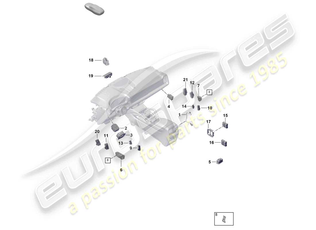 a part diagram from the porsche 2024 (cayenne e3 pa) parts catalogue