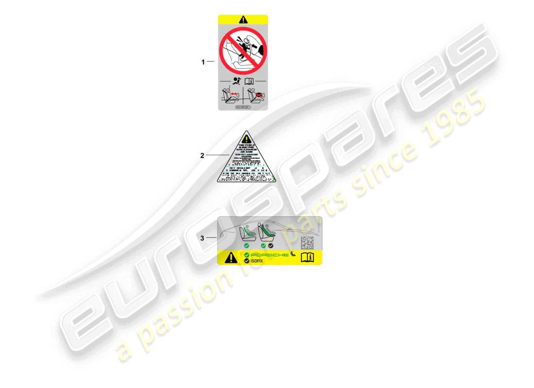 porsche 2026 (992-2 gt3) notice airbag parts diagram