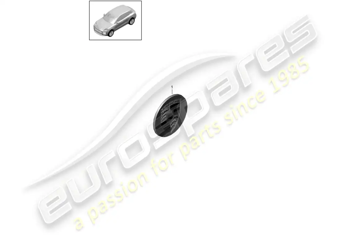 porsche 2020 (macan) hub cap parts diagram
