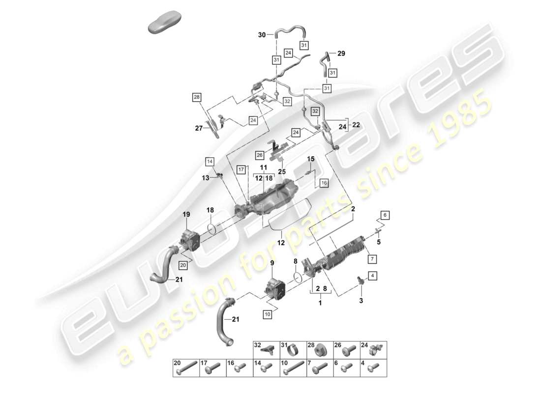 porsche 2023 (panamera 971-2) intake manifold ventilation for fuel tank parts diagram