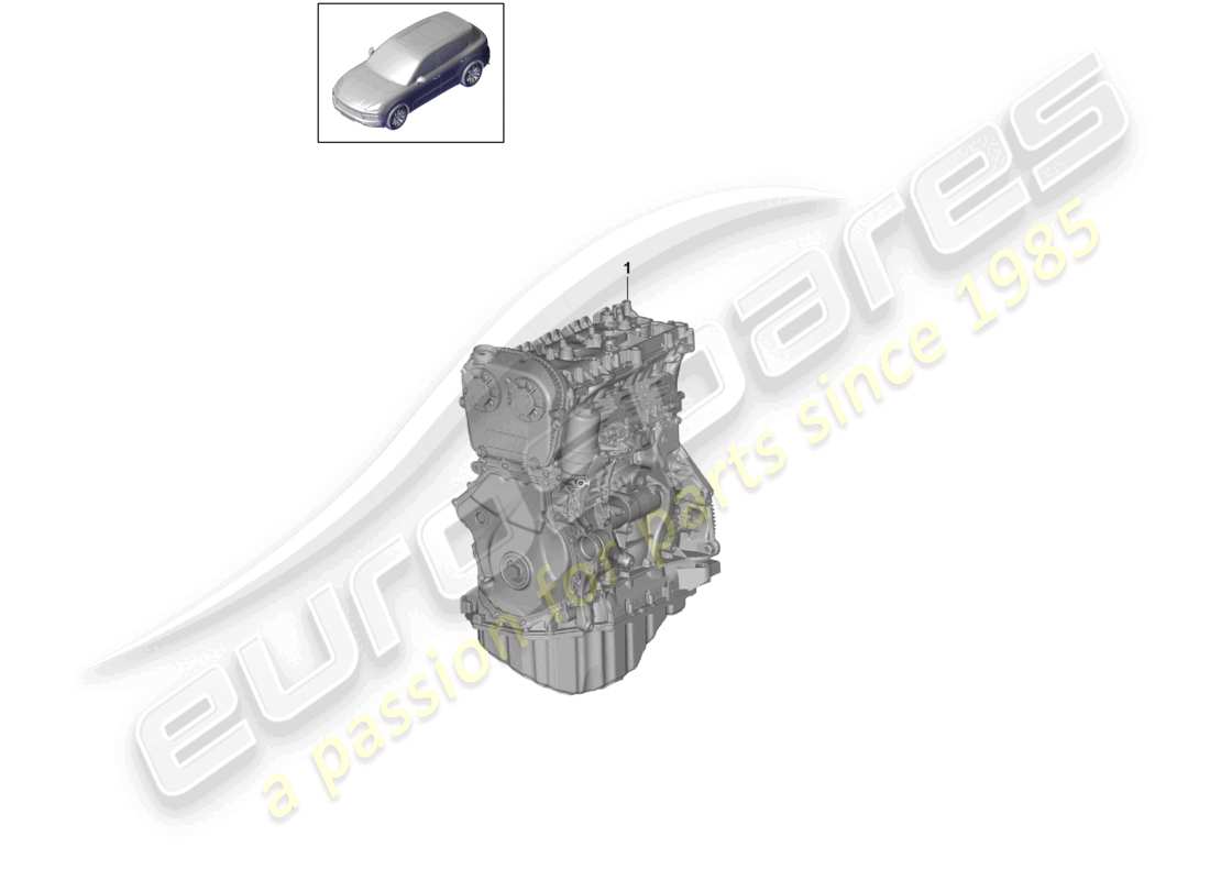 porsche 2023 (cayenne e3 9ya/9yb) base engine not ready for installation part diagram