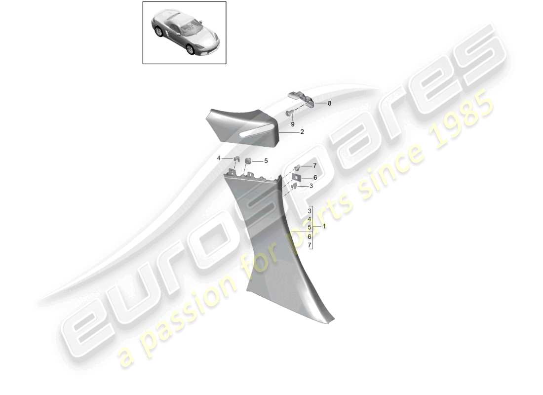 VIEW PARTS DIAGRAMS FROM THE PORSCHE BOXSTER PARTS CATALOGUE a part diagram from the porsche boxster parts catalogue