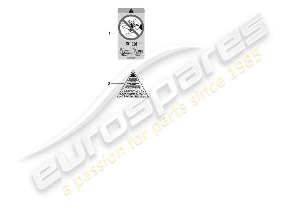 porsche 2025 (panamera 976) notice airbag parts diagram