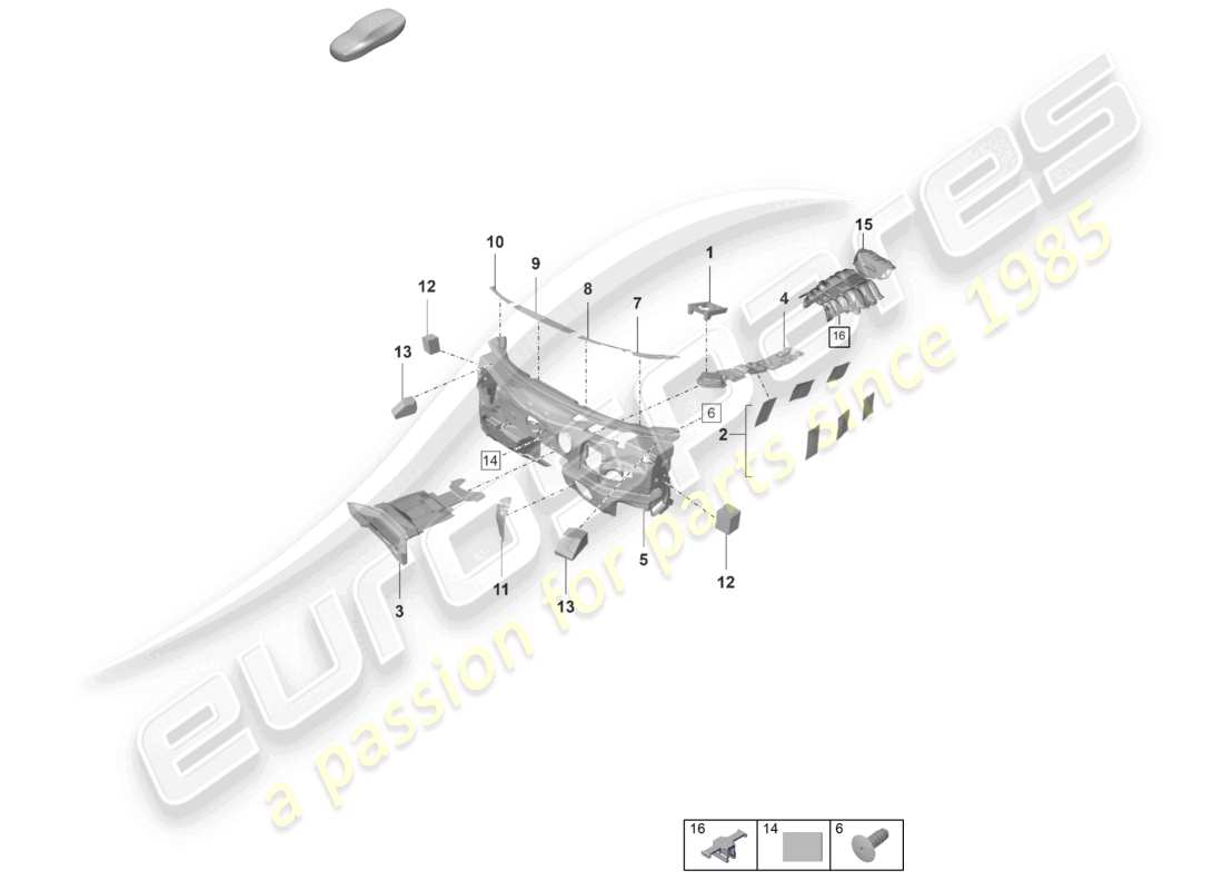 a part diagram from the porsche panamera parts catalogue