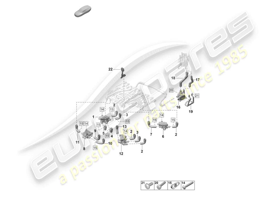 porsche 2023 (taycan 9j1-1) solenoid valve for coolant circuit d - mj 2021>> parts diagram