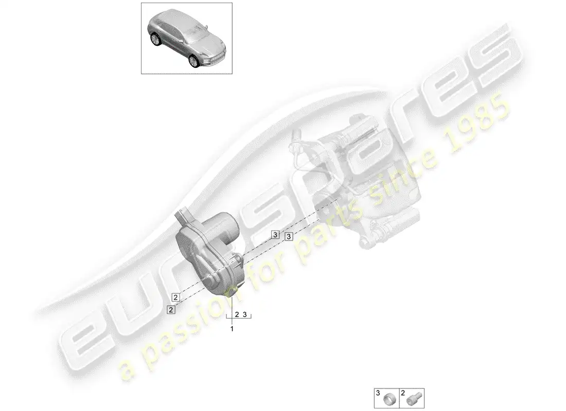porsche 2020 (macan) disc brake grey rear axle red d >>- mj 2021 parts diagram