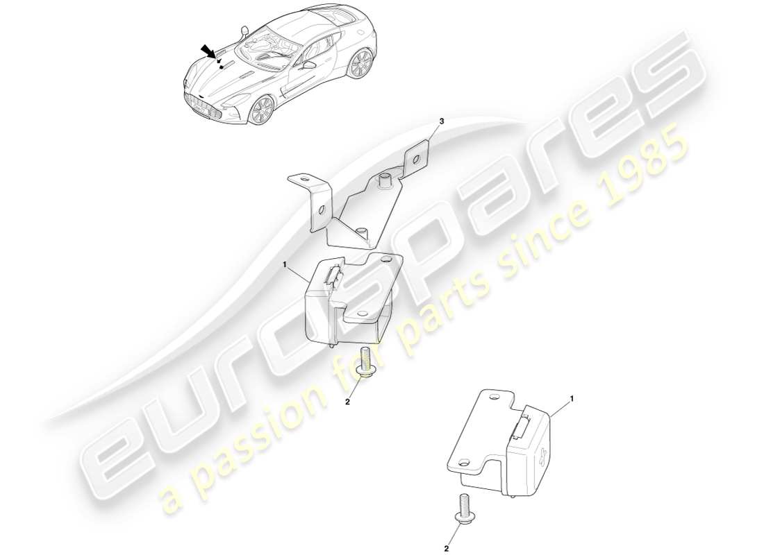 aston martin one-77 (2011) jumpstart terminal parts diagram