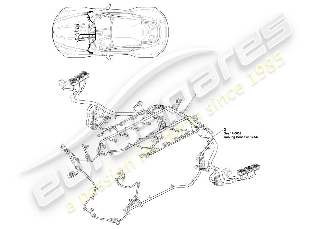 aston martin one-77 (2011) engine harness parts diagram