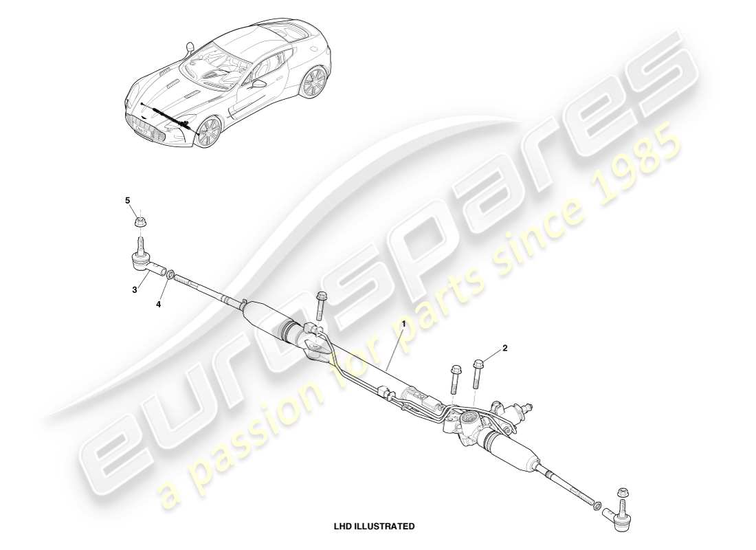 VIEW PARTS DIAGRAMS FROM THE ASTON MARTIN ONE-77 PARTS CATALOGUE a part diagram from the aston martin one-77 parts catalogue