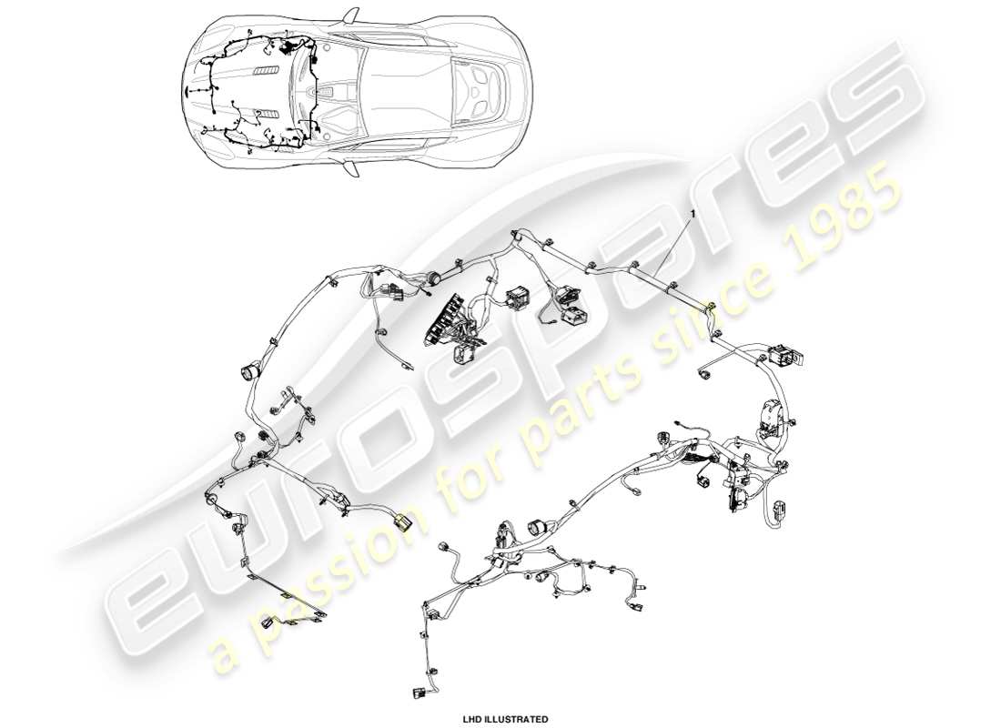 VIEW PARTS DIAGRAMS FROM THE ASTON MARTIN ONE-77 PARTS CATALOGUE a part diagram from the aston martin one-77 parts catalogue