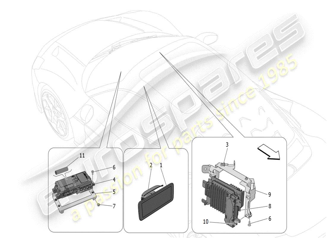 maserati mc20 (2024) it system part diagram