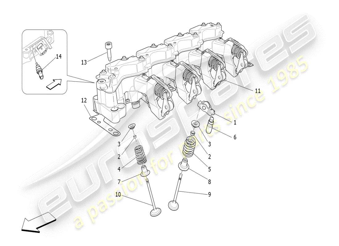 maserati ghibli (2021) multiair valves and systems part diagram