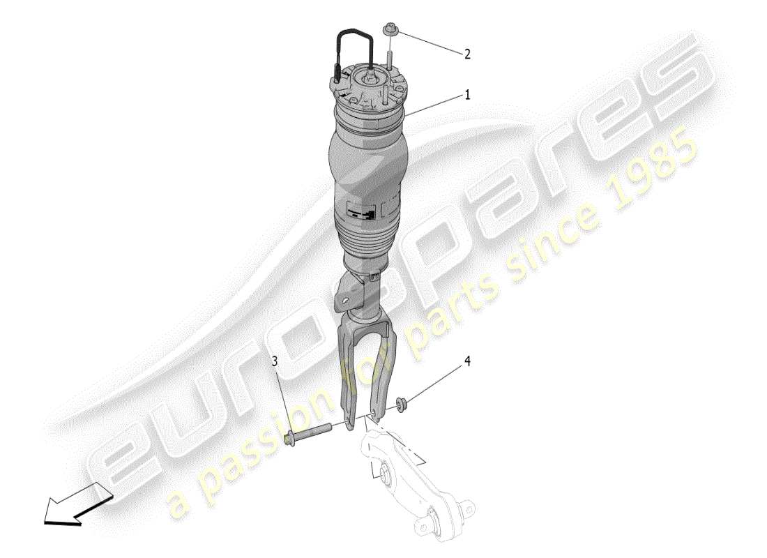 maserati grecale modena (2023) front shock absorber devices parts diagram