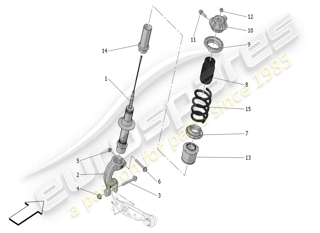 maserati mc20 (2024) front shock absorber devices part diagram