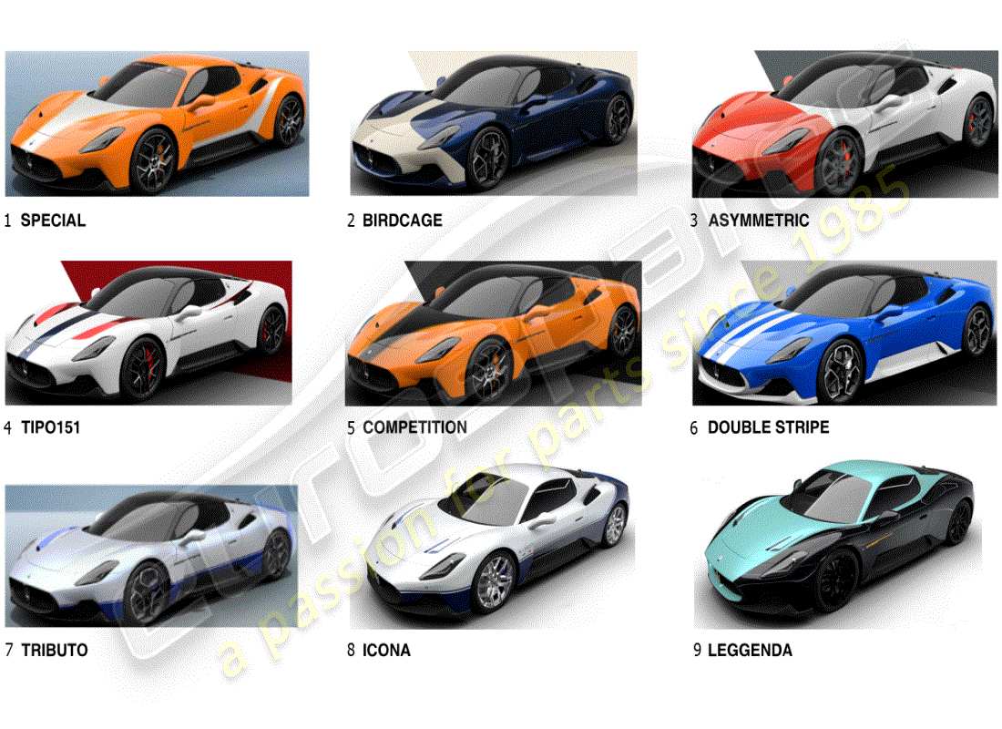 maserati mc20 (2024) liveries part diagram