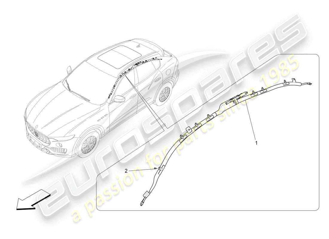 maserati levante gt (2022) window bag system parts diagram